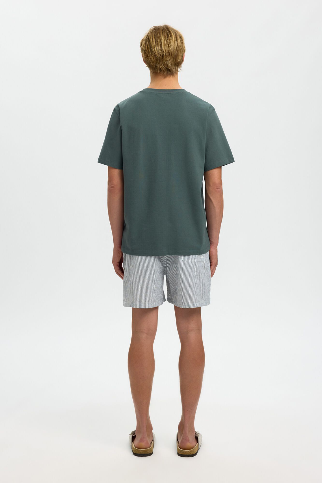 Selected Basic short sleeve T-shirt Dark green
