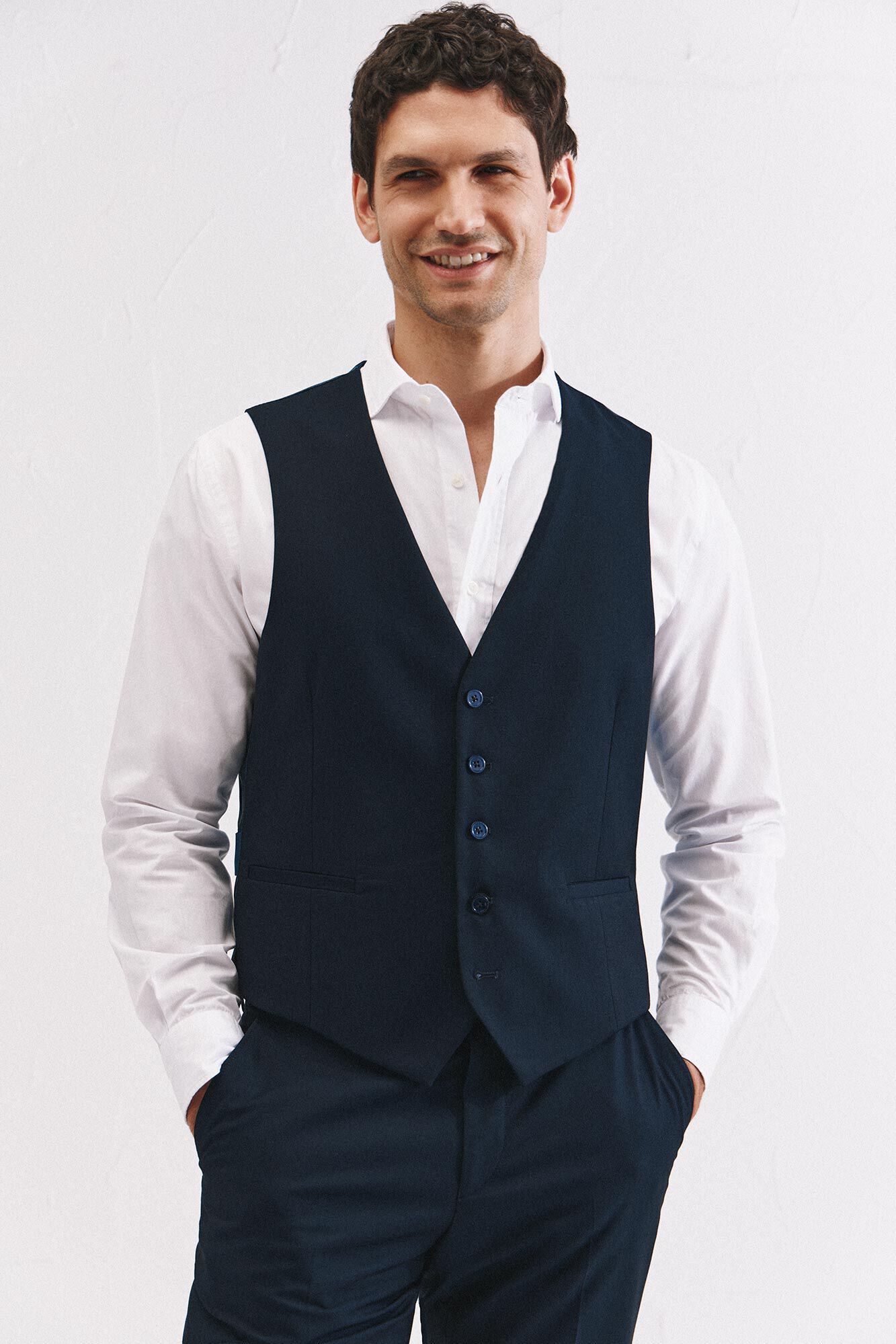 Cortefiel Structured vest series xxi Navy