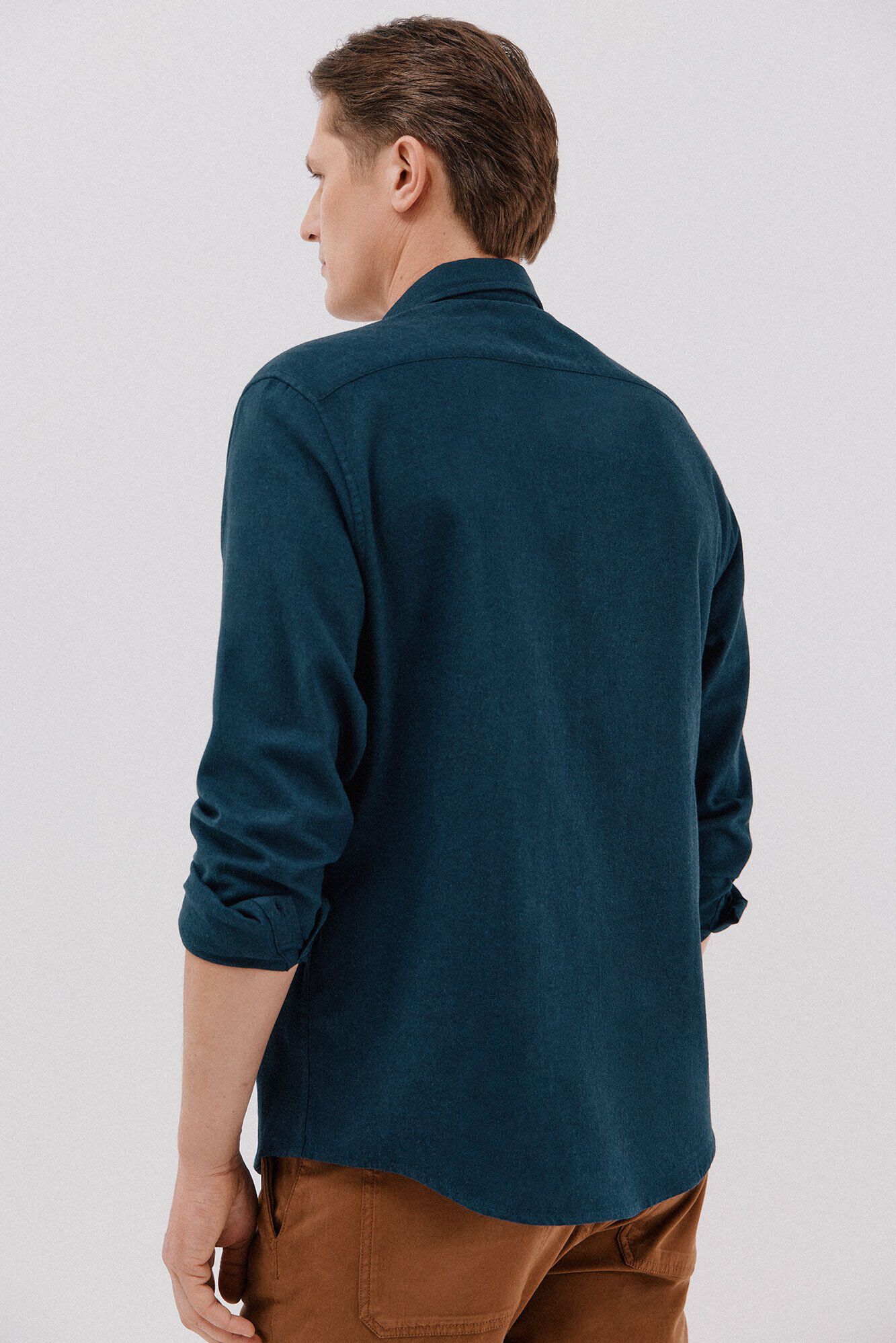 Cortefiel Camisa flanela espinha Azul