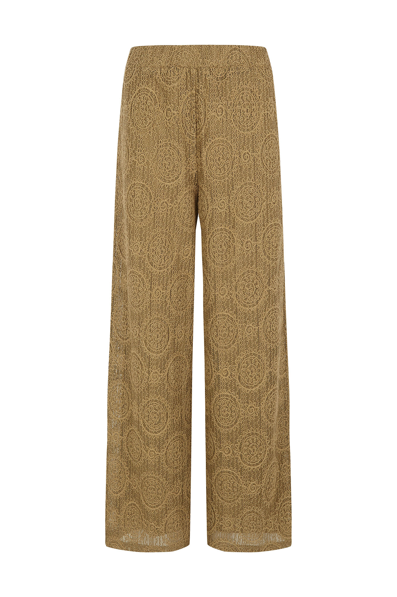 Cortefiel Crochet jersey-knit pants Kaki