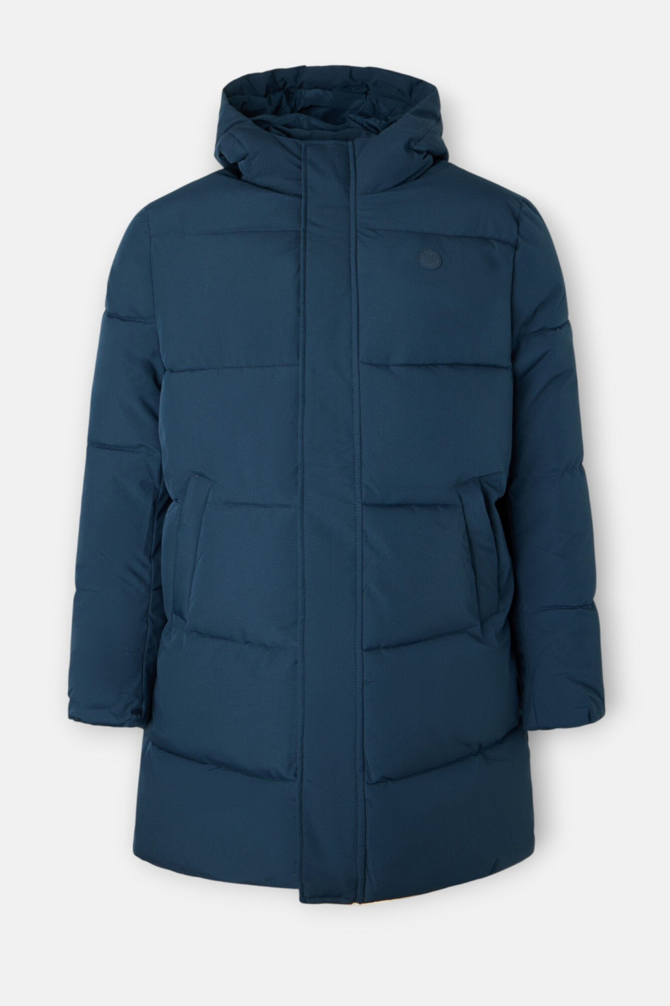 Silbon Abrigo largo acolchado capucha Azul marino