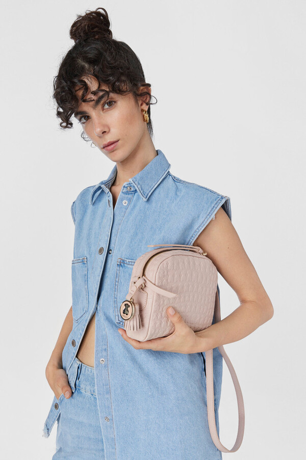 Pink leather Sherton crossbody bag | Women\'s accessories | Pedro del Hierro