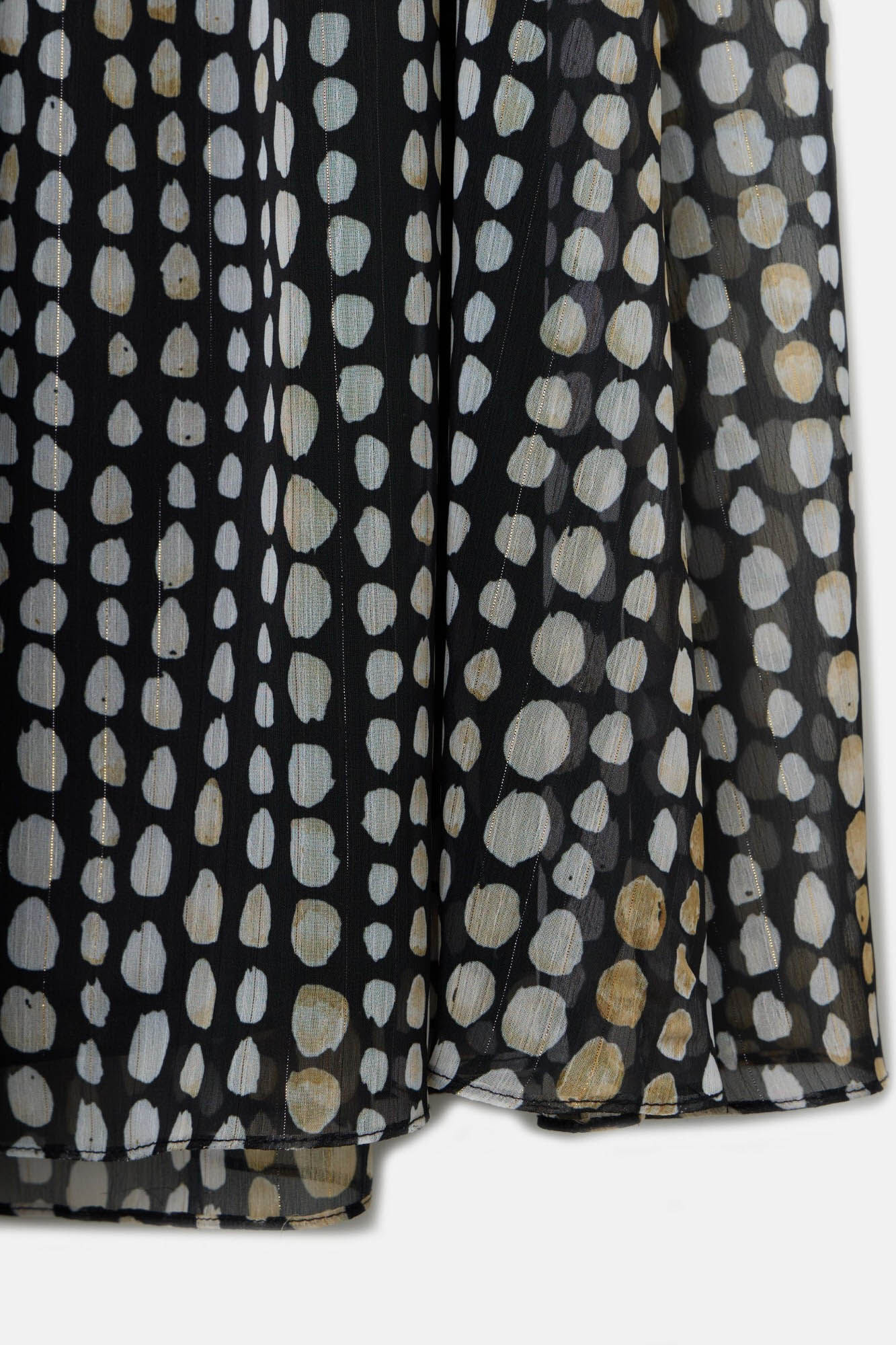 Silbon Falda larga lunares Negro