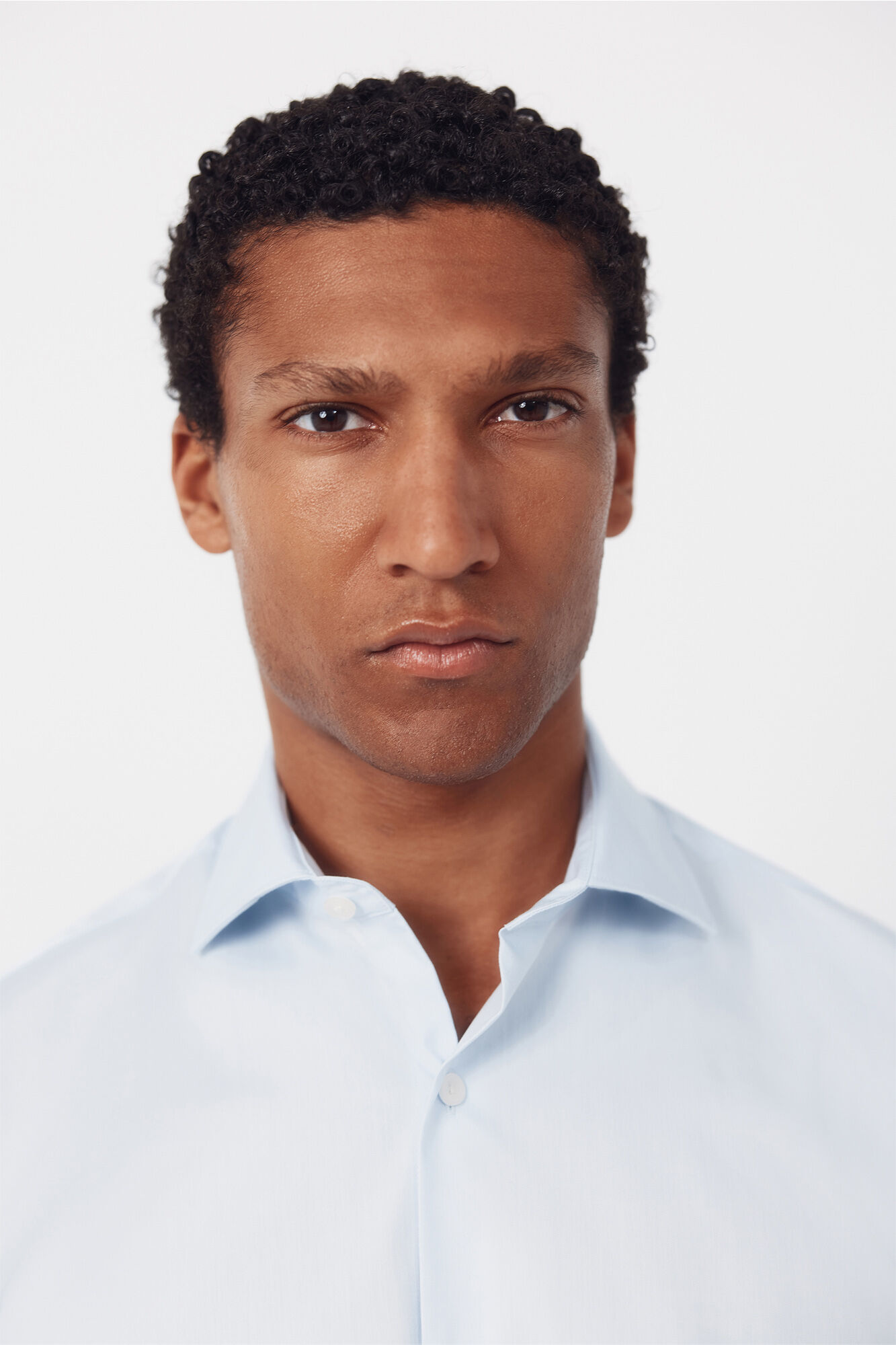 Cortefiel Plain easy-iron dress shirt Blue