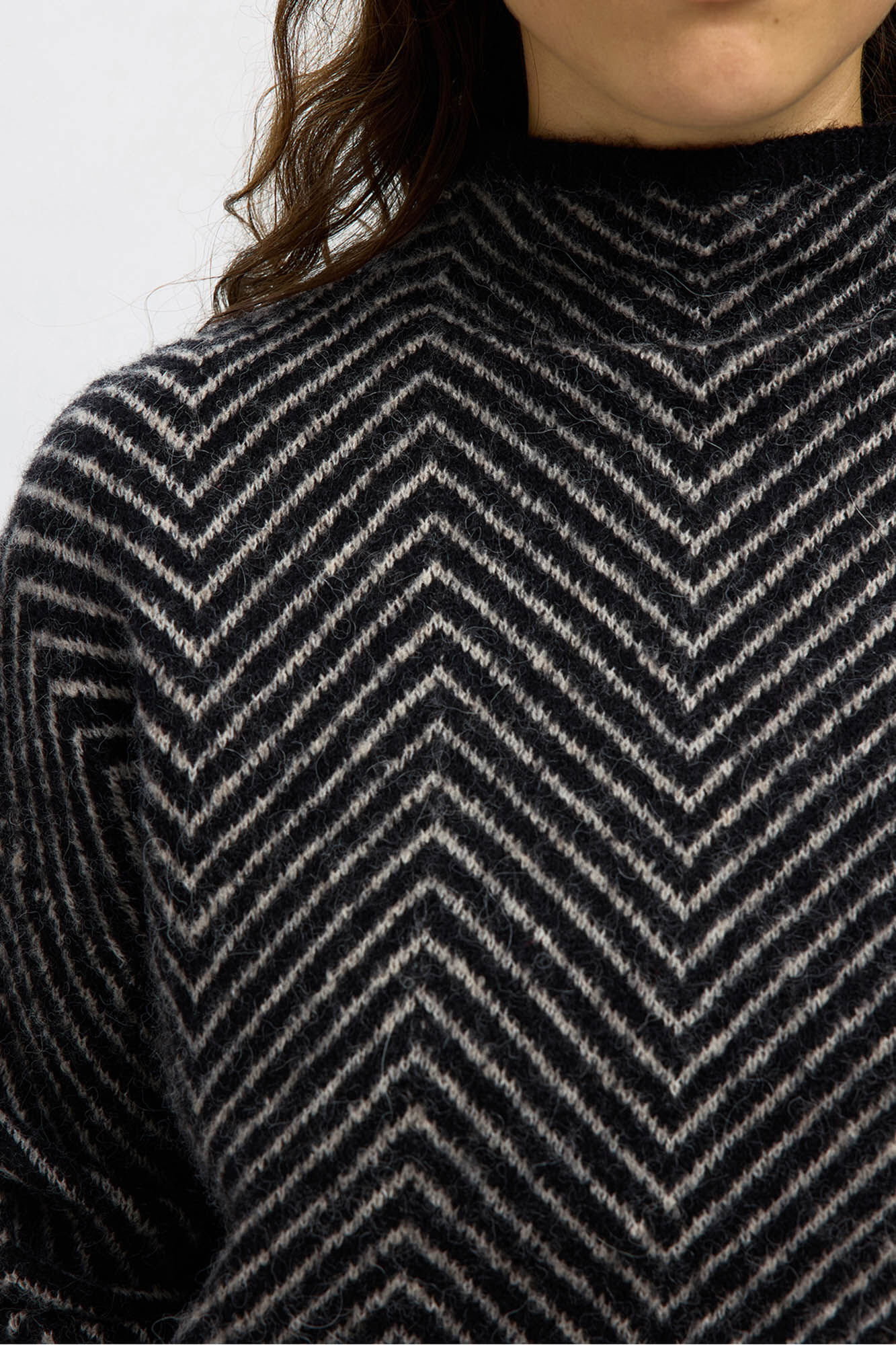 Selected Lama and alpaca high neck jumper .