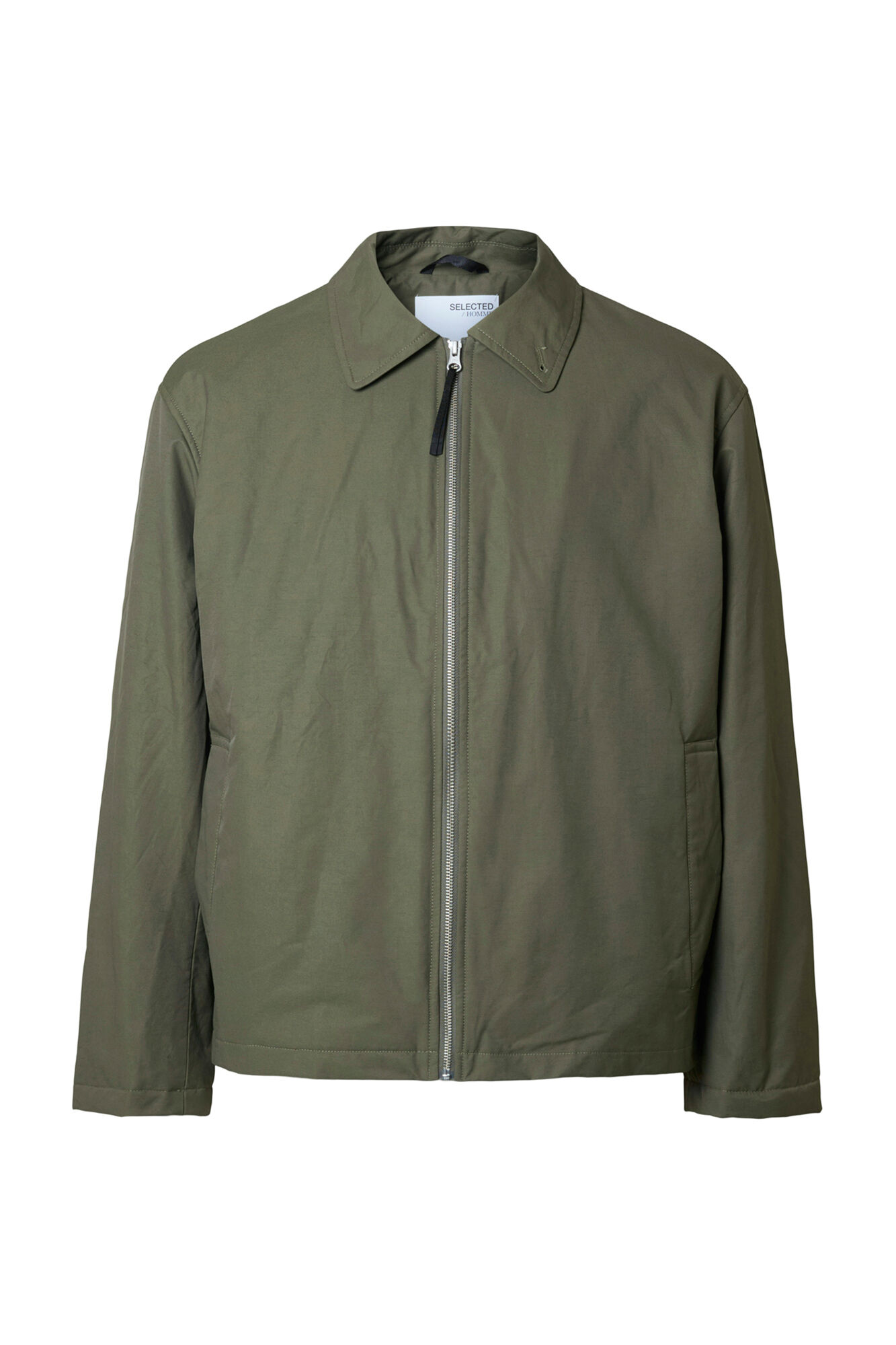 Selected Blus&atilde;o t&eacute;cnica repelente &agrave; &aacute;gua  Verde