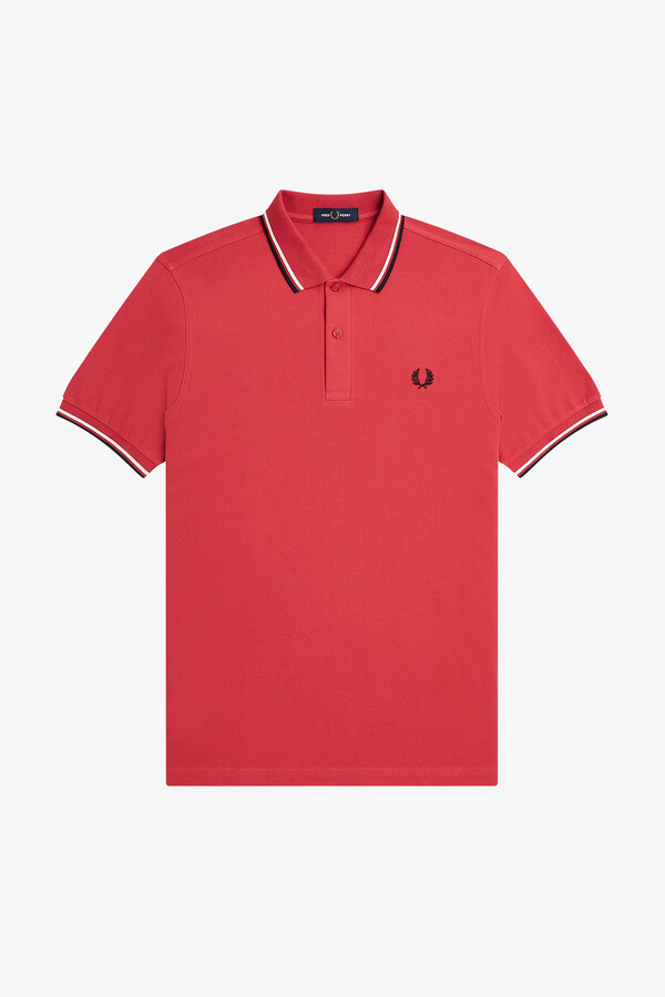Cortefiel Twin tipped Fred Perry polo shirt Red
