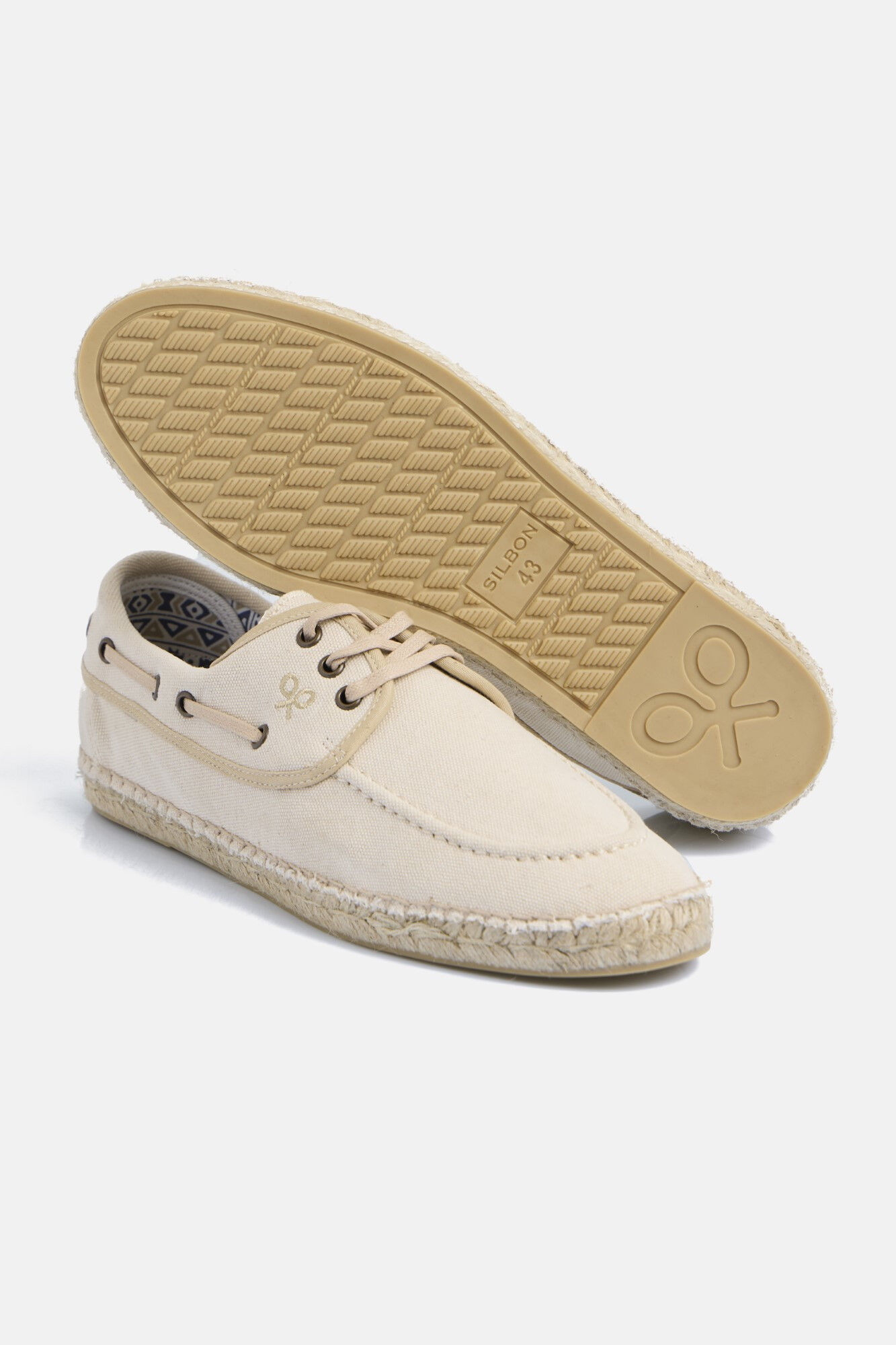 Silbon Alpargata nautico Beige