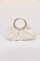 Cortefiel Handbag ring Ivory