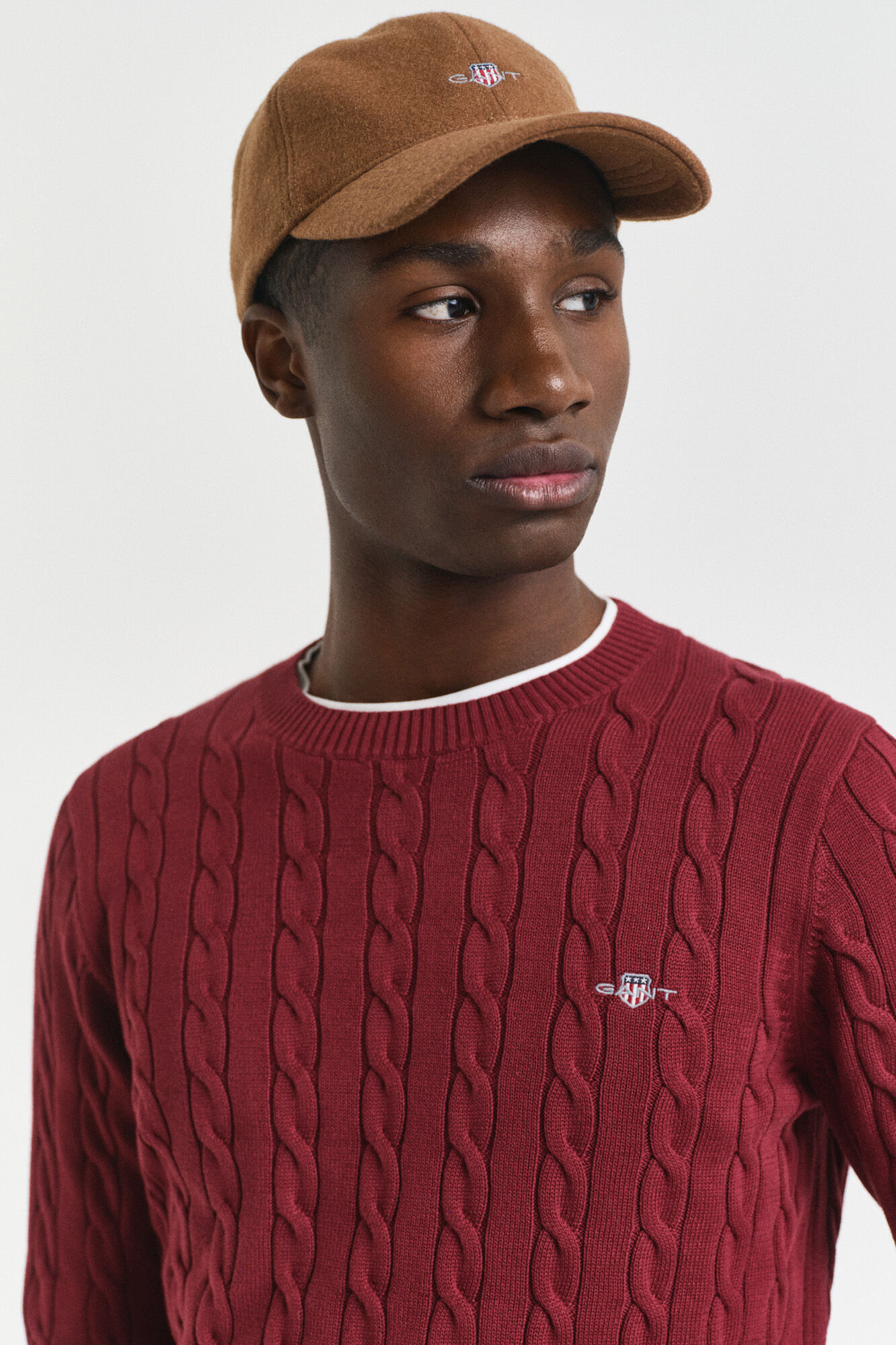 Gant Camisola de algod&atilde;o com gola redonda