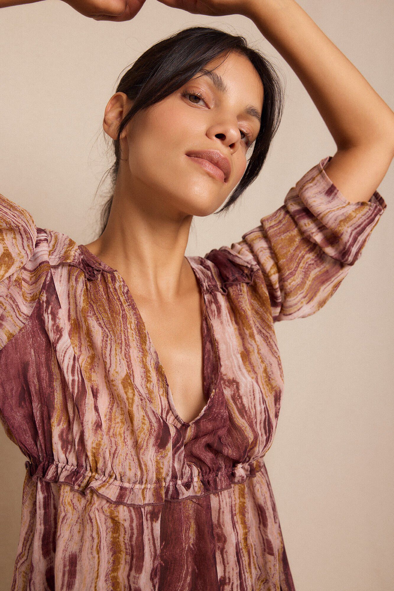 Slowlove Blusa asimetrica Multicolor