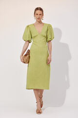 Cortefiel Floral print dress Green