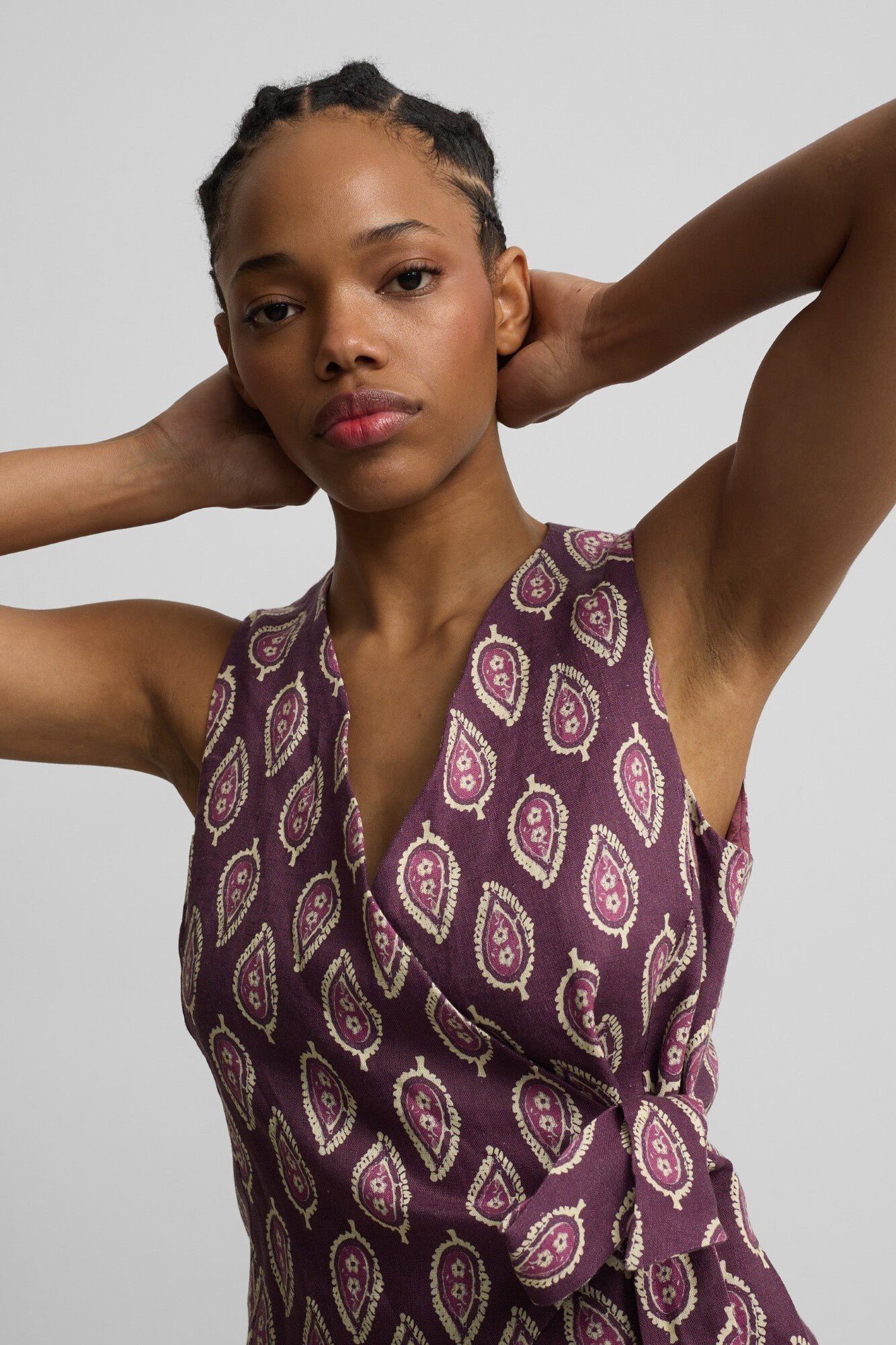 Silbon Colete cruzado com la&ccedil;o estampado Granada