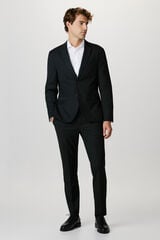 Selected Slim fit suit jacket made from recycled materials. Black