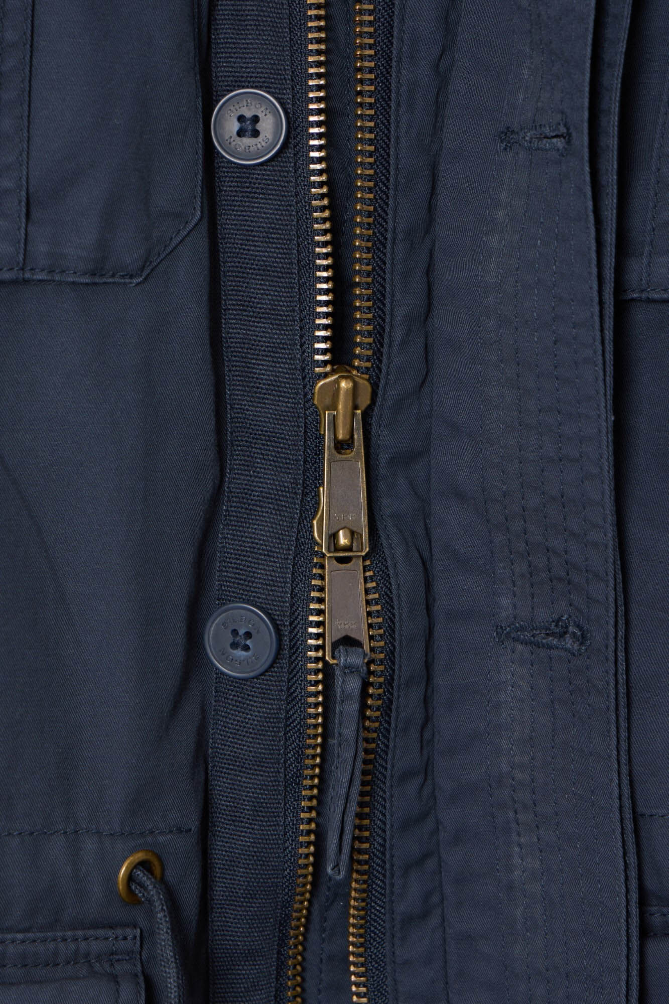 Silbon Jaqueta militar tingida para roupa Azul