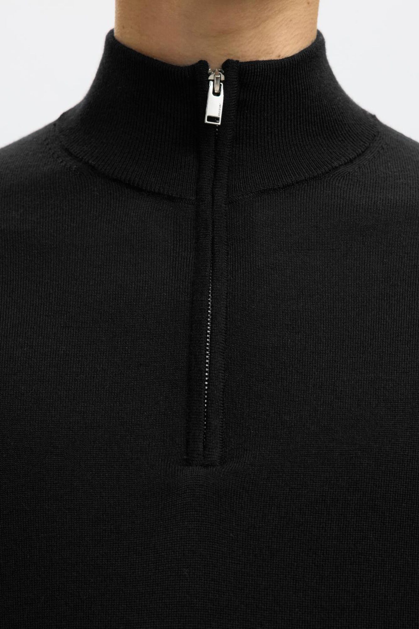 Selected Camisola gola alta Preto