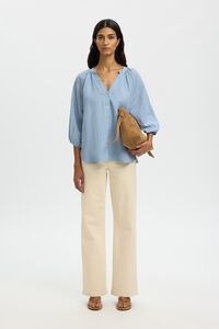 Selected Blusa manga 3/4 em linho