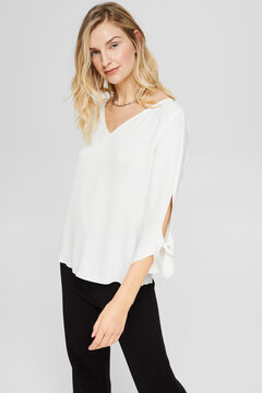 Cortefiel Loose fit crepe blouse White