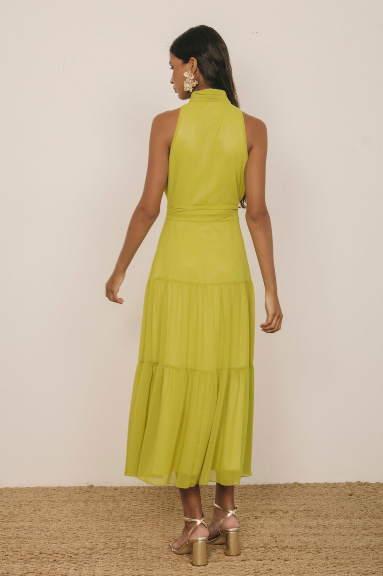 Cherubina Vestido Brynn Amarelo
