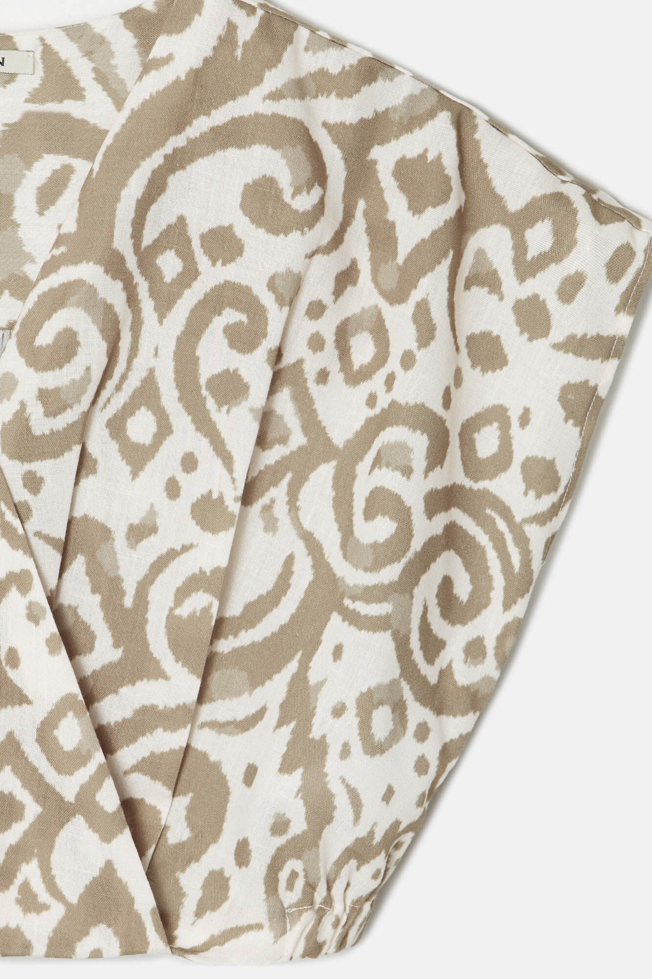 Silbon Crop top com estampado &eacute;tnico Impress&atilde;o