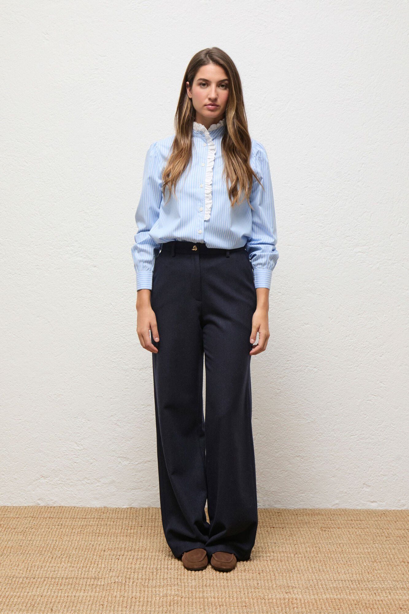 El Ganso Camisa Louise com folho Azul
