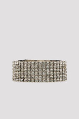 Cortefiel Elastic crystal bracelet Grey
