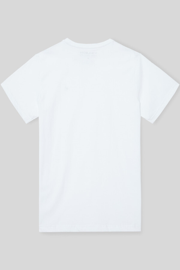 Cortefiel T-shirt lisa mini raquete branca Branco