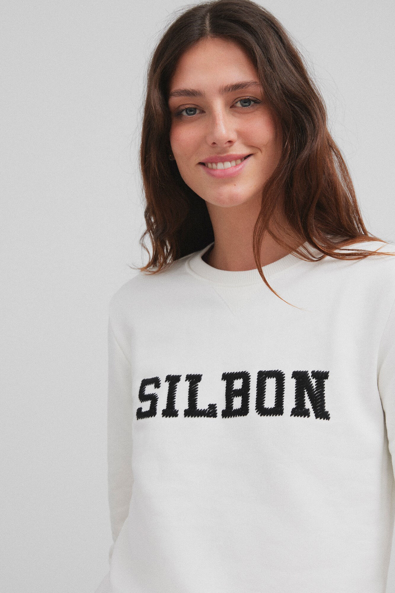 Silbon Sudadera woman letras silbon Blanco
