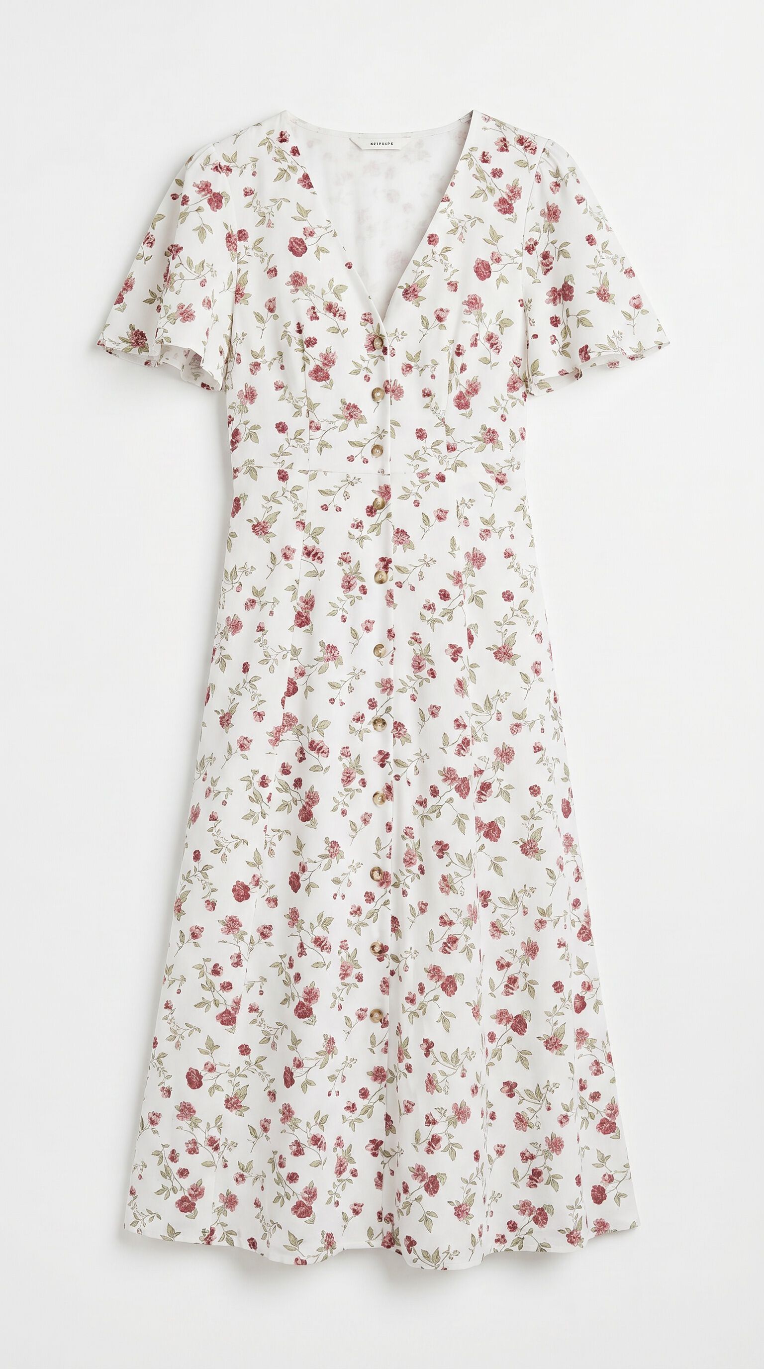 Cortefiel Print dots dress Printed grey