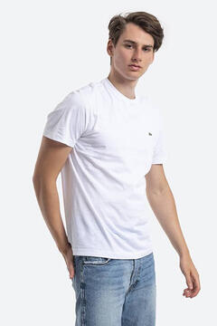 Cortefiel Camiseta Lacoste de algodón con cuello redondo para hombre Blanco