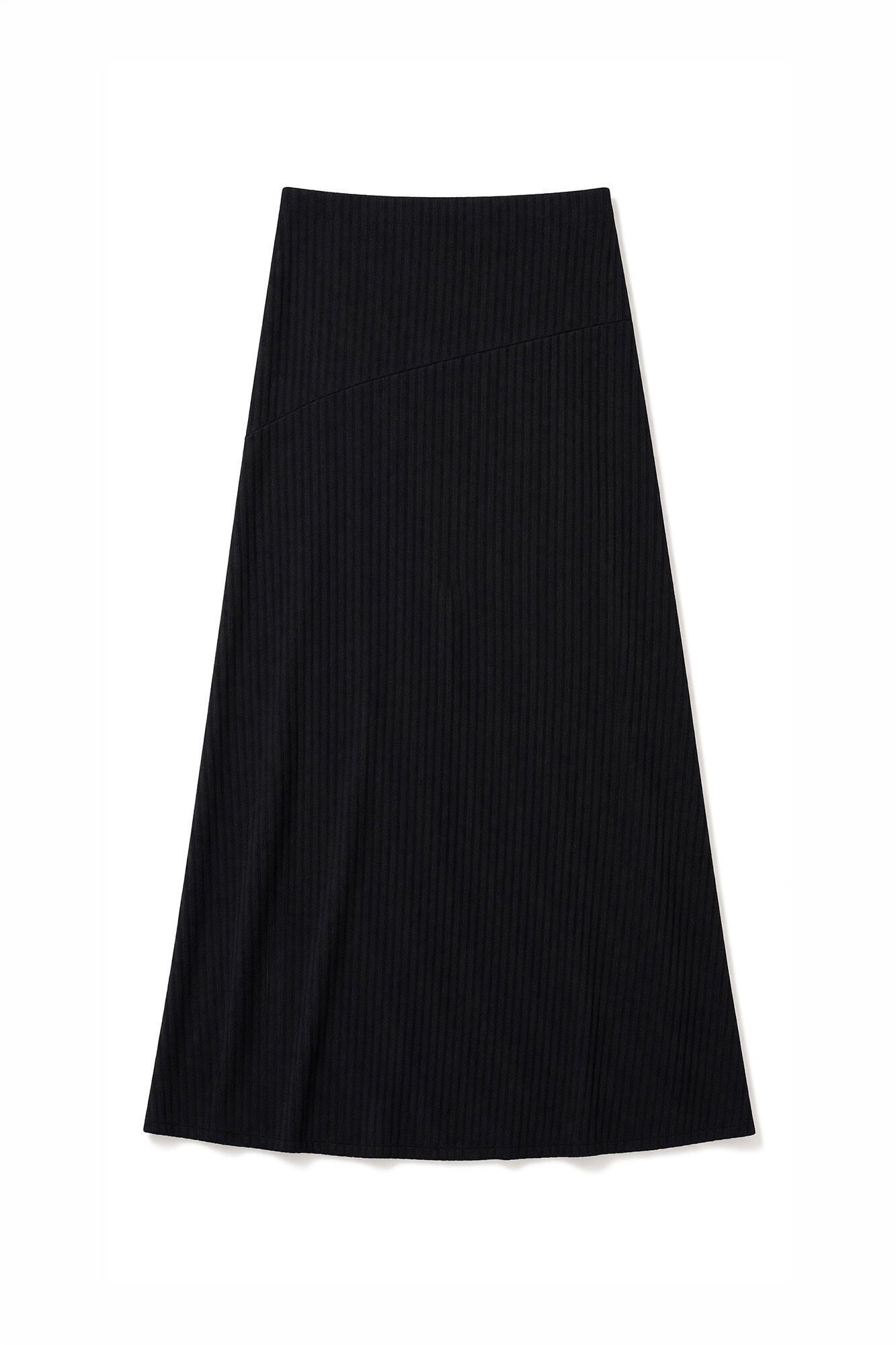 Slowlove Knit cape skirt Black