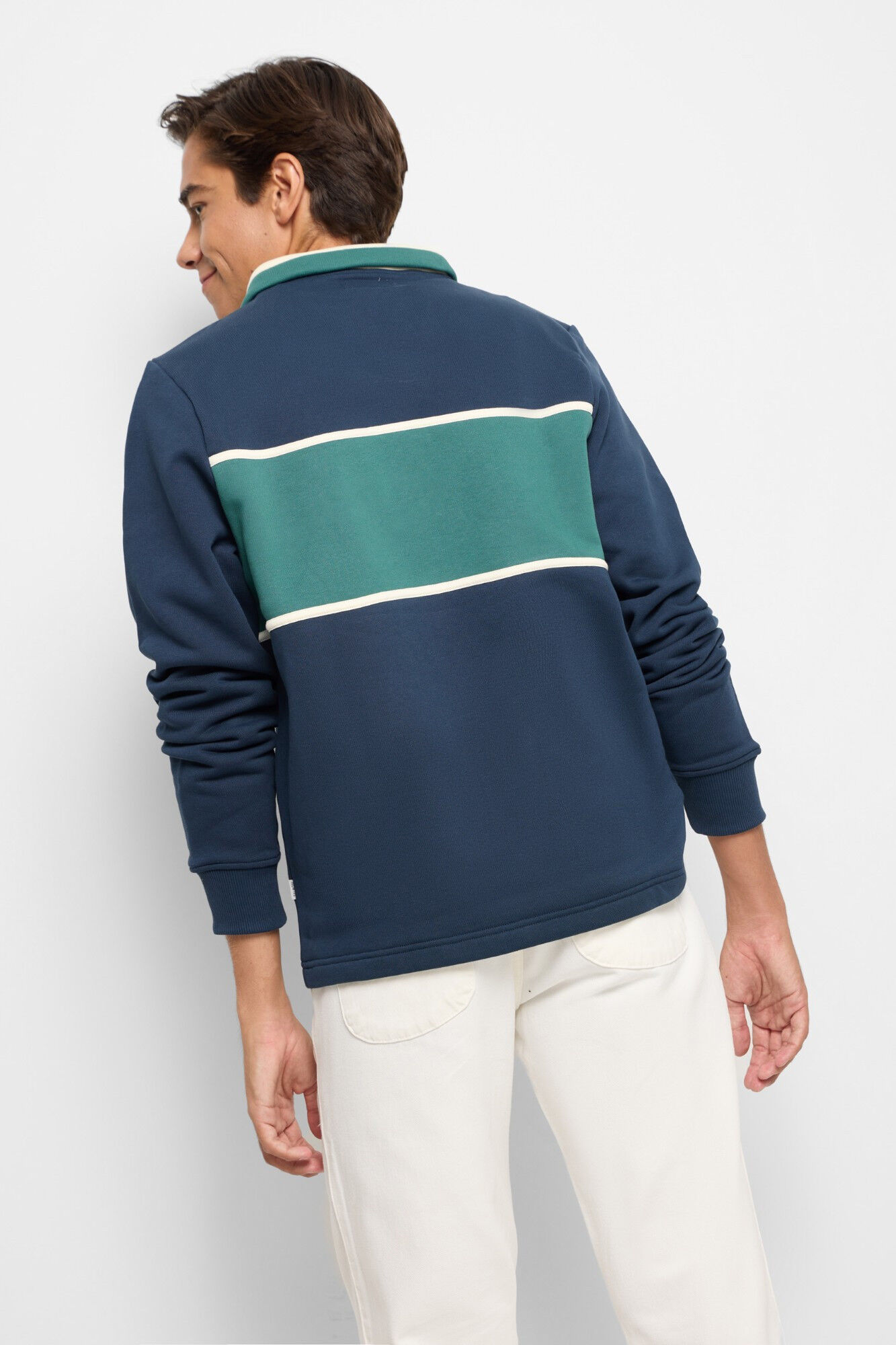 Silbon Sweatshirt com gola polo Silbon Sports Azul