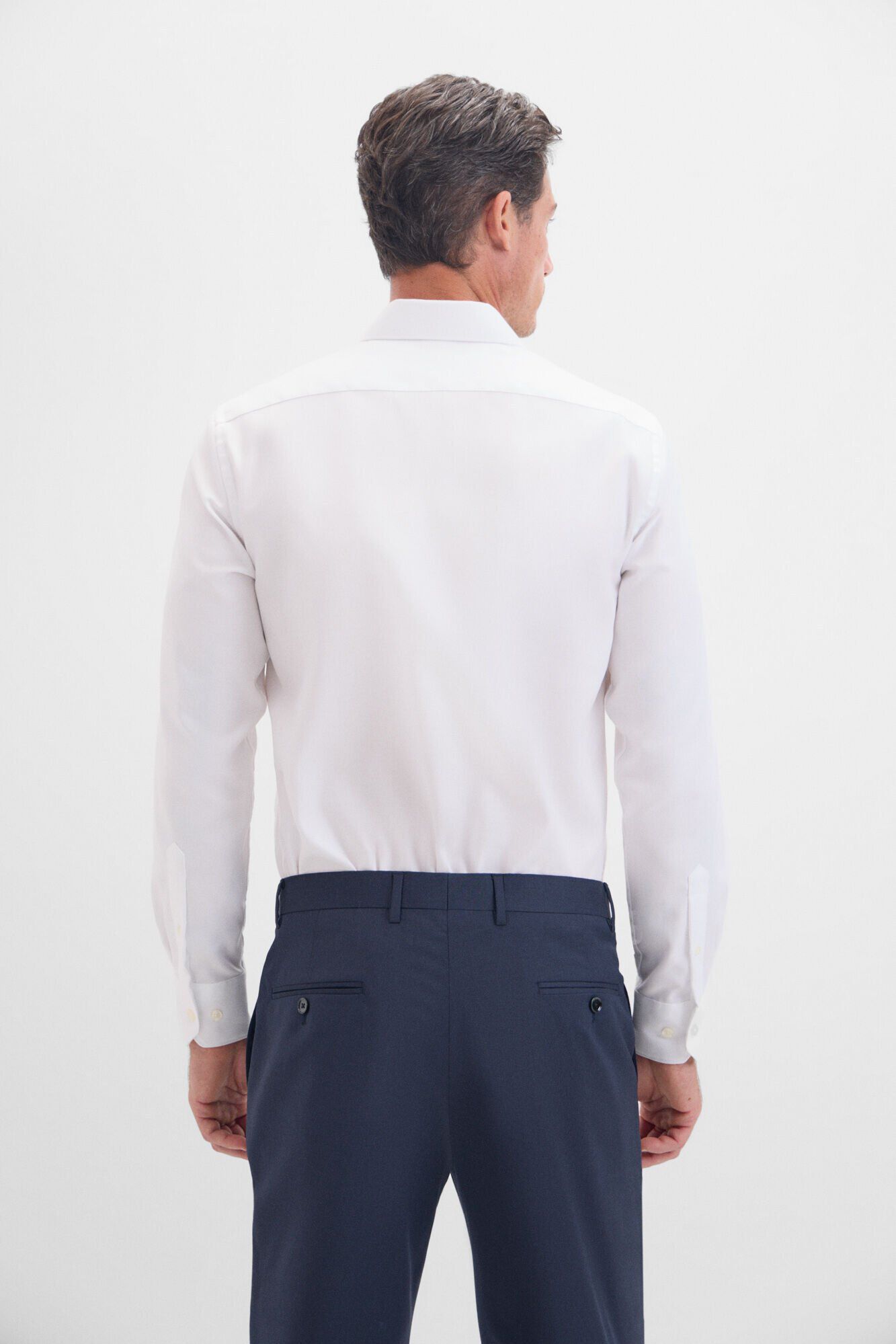 Cortefiel Smooth wrinkle free dress shirt White