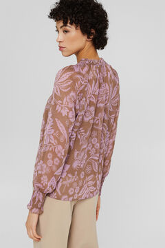 Cortefiel Floaty floral print blouse  Kaki