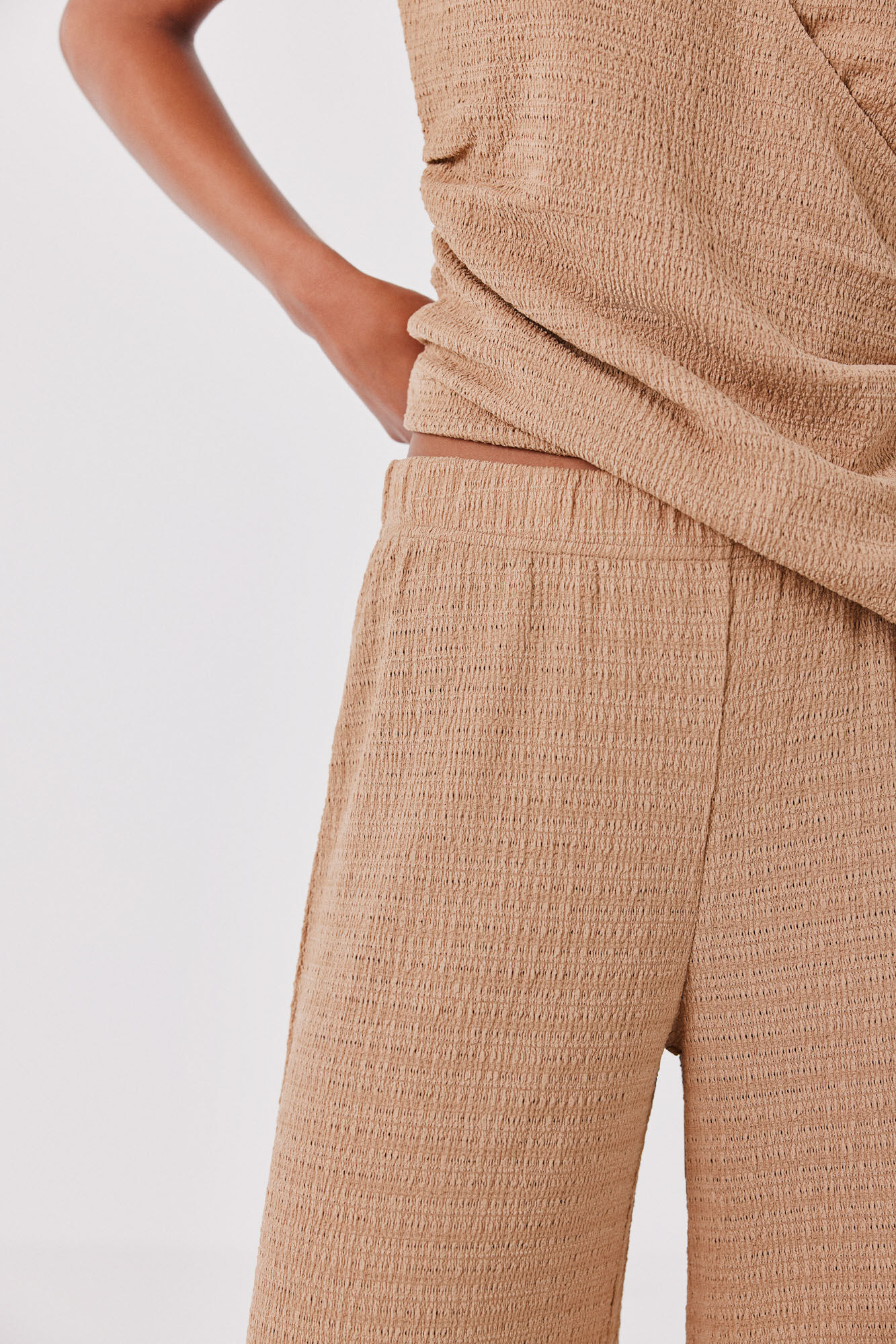 Cortefiel Pantal&oacute;n de punto ancho Beige