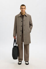 Selected Sobretudo longo de l&atilde; Castanho