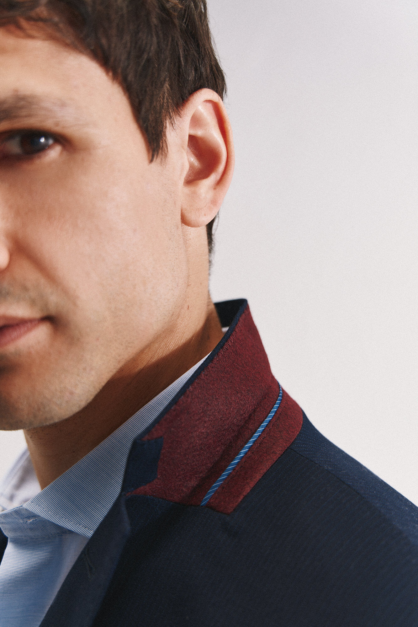 Cortefiel Xxi series micro stripe blazer Navy