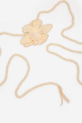 Cortefiel Beaded choker with flower Yellow