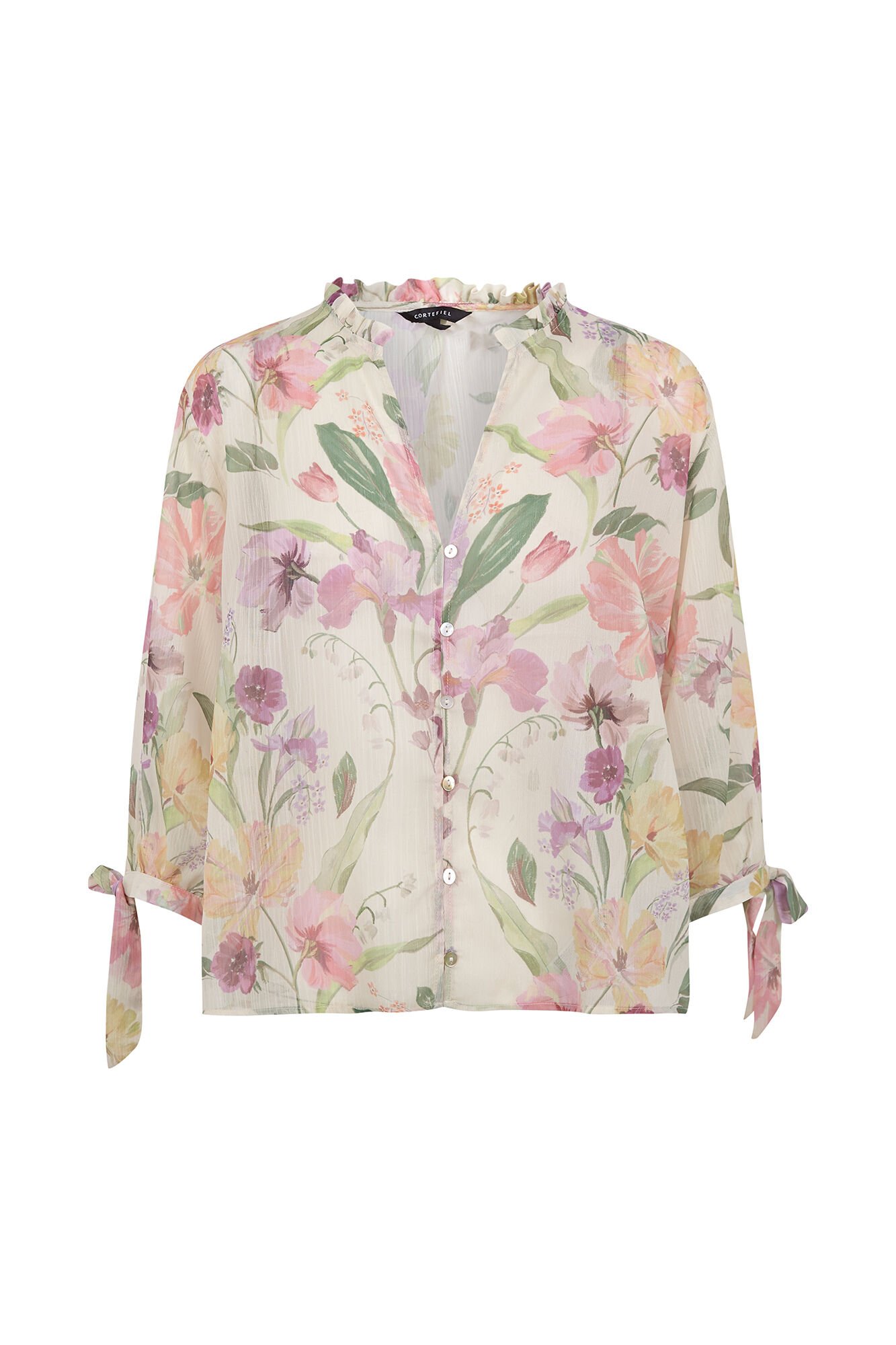 Cortefiel Printed tie blouse