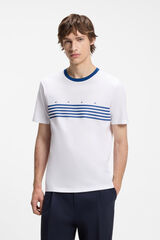 HUGO T-shirt riscas Branco