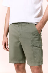 OOTO Regular fit cargo Bermuda shorts Kaki