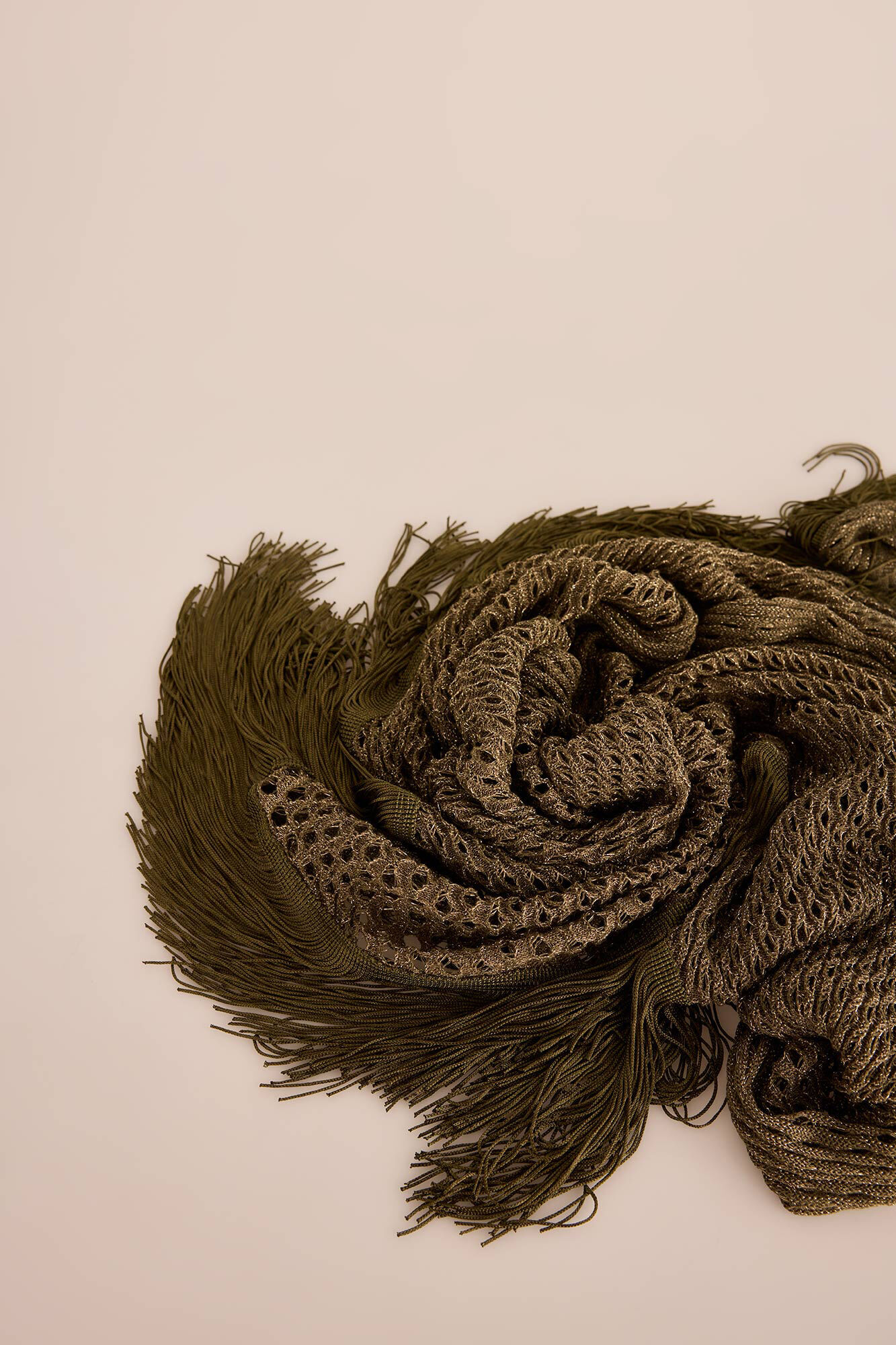 Slowlove Xale vazado com franjas