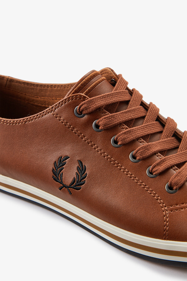 Cortefiel Kingston leather trainer Brown