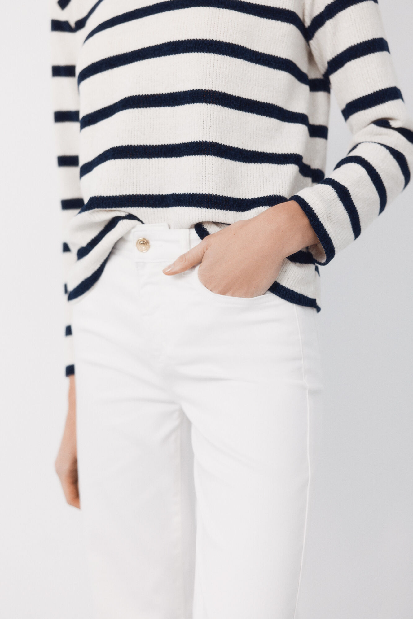 Cortefiel Jeans Sensational Recto White