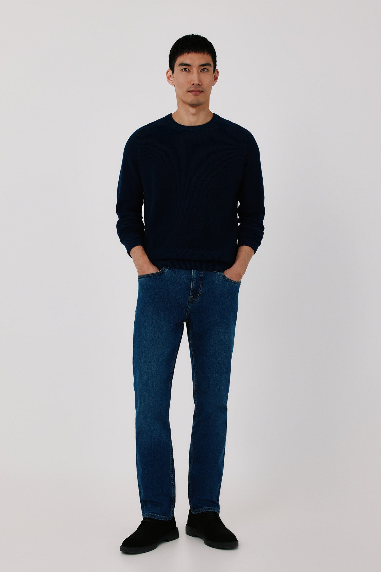 Cortefiel Pearl knit cotton crew neck jumper