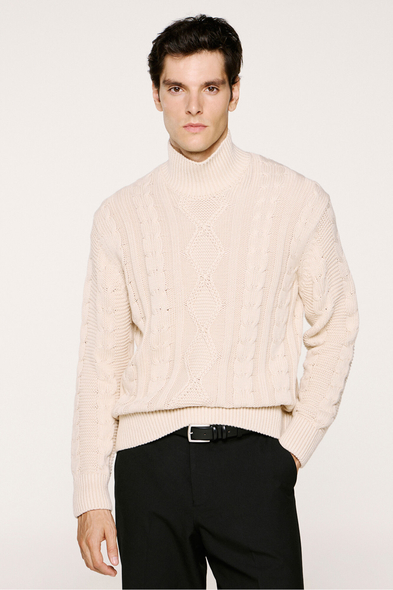 Selected Camisola estruturada 100% algod&atilde;o org&acirc;nico  Tostado