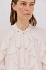 Cortefiel Flounced front blouse Ivory