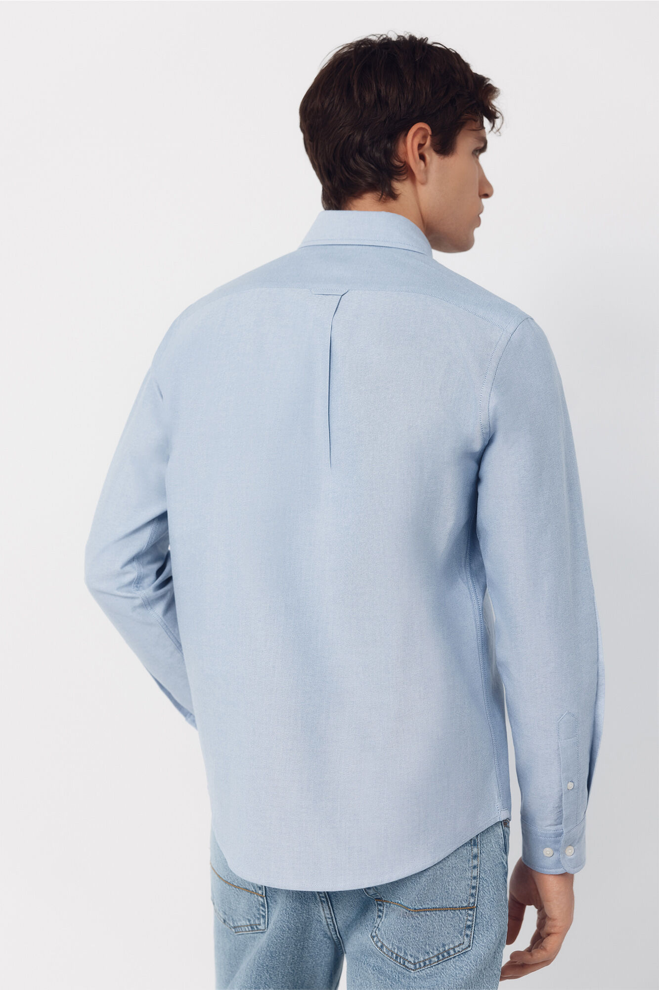 Cortefiel Plain Oxford shirt Blue