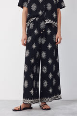 Cortefiel Printed trousers Printed blue