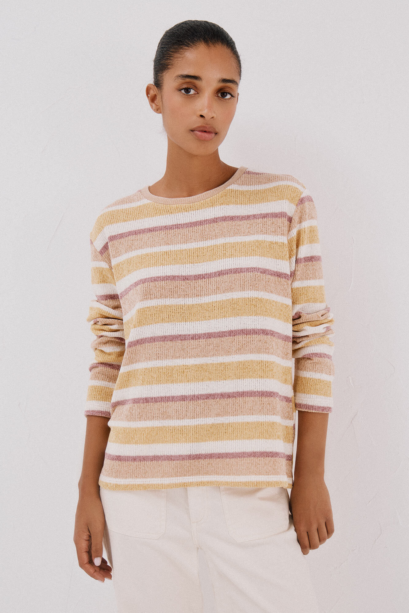 Cortefiel striped chenille t-shirt